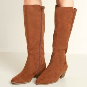 Tall Faux-Suede Western Boot